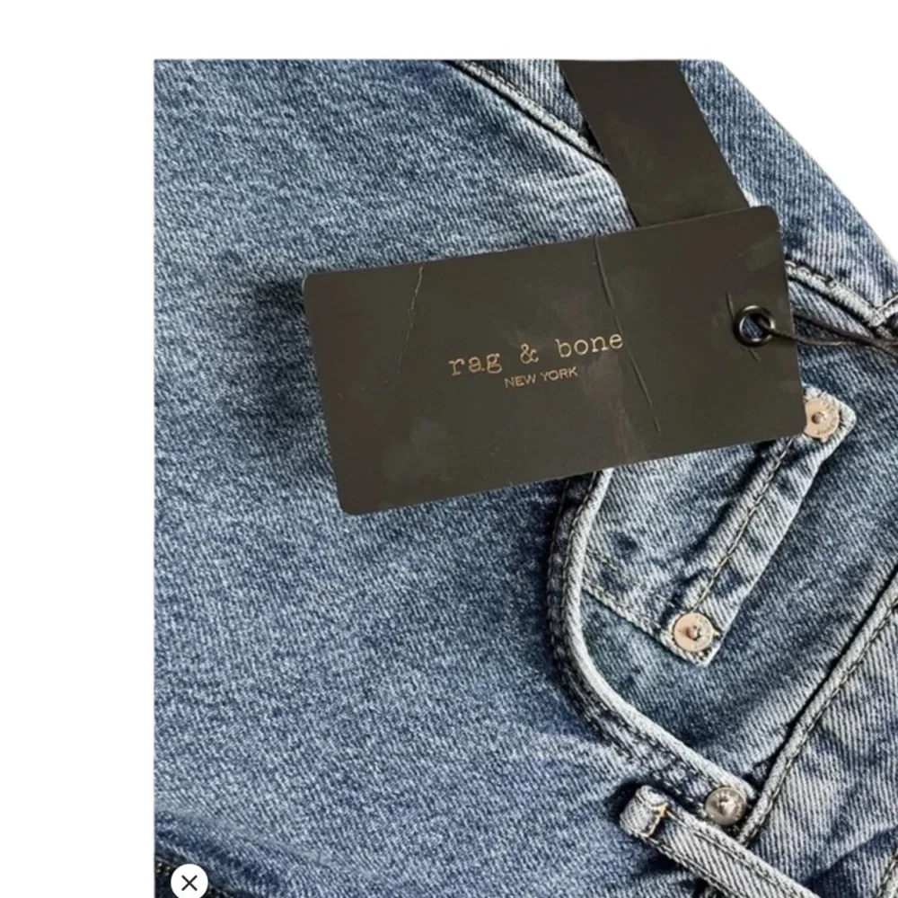 Rag & Bone Blue High-Rise Wide-Leg Jeans The Shea Barrel - Picture 6 of 10